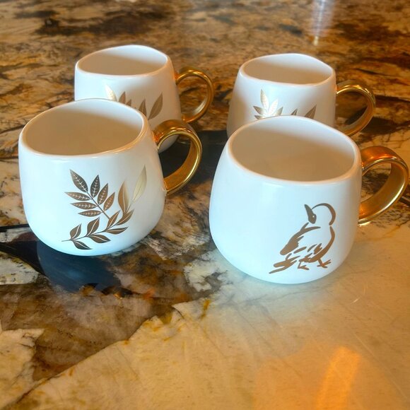 NWOT Rosanna Fall Tea Coffee Mugs Set Of 4 Thanksgiving Mug - Picture 1 of 14